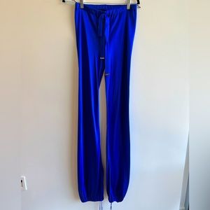 Roberto Cavalli silk pants blue